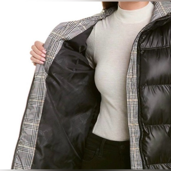 French Connection Black Hooded Puffer Coat Jacket Size Medium NWT - Picture 5 of 9